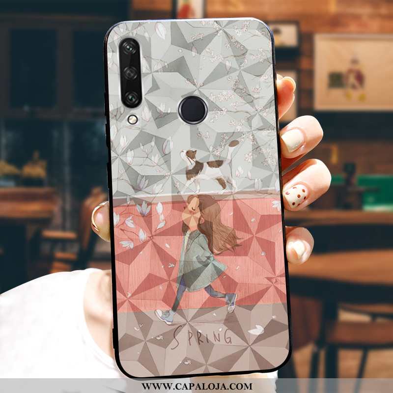 Capa Huawei Y6p Protetoras Cases Desenho Animado Customizadas Vermelho, Capas Huawei Y6p Silicone Co