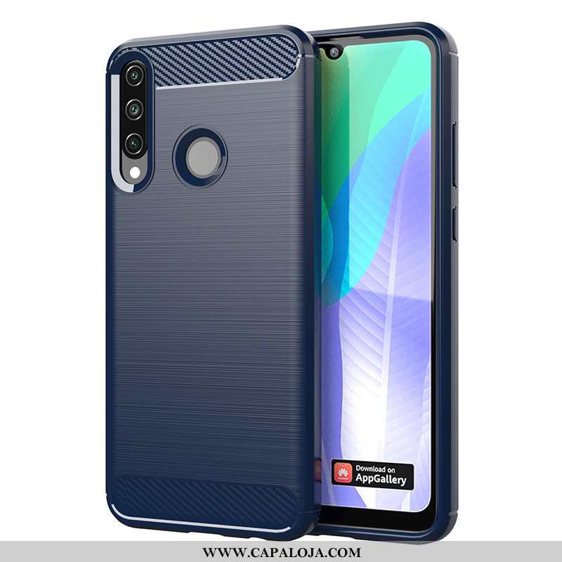 Capa Huawei Y6p Protetoras Cases Simples Capas Azul, Huawei Y6p Soft Promoção