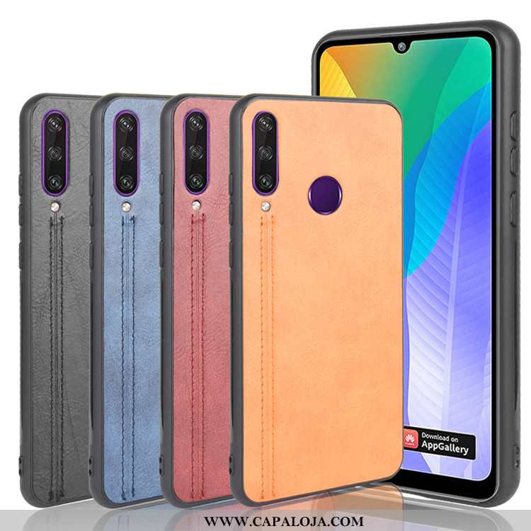 Capa Huawei Y6p Protetoras Tendencia Completa Amarelo, Capas Huawei Y6p Couro Promoção