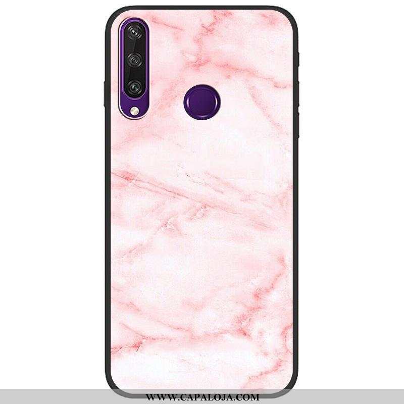 Capa Huawei Y6p Soft Pintado Rosa Preto, Capas Huawei Y6p Protetoras Online