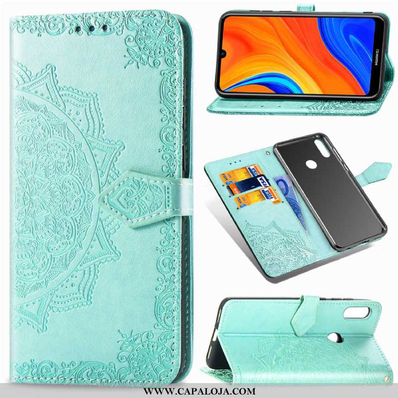 Capa Huawei Y6s Protetoras Couro Antiqueda Cases Verde, Capas Huawei Y6s Criativas Venda