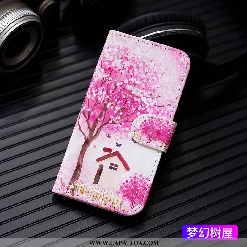 Capa Huawei Y7 2020 Couro Antiqueda 2020 Capas Rosa, Huawei Y7 2020 Desenho Animado Baratas