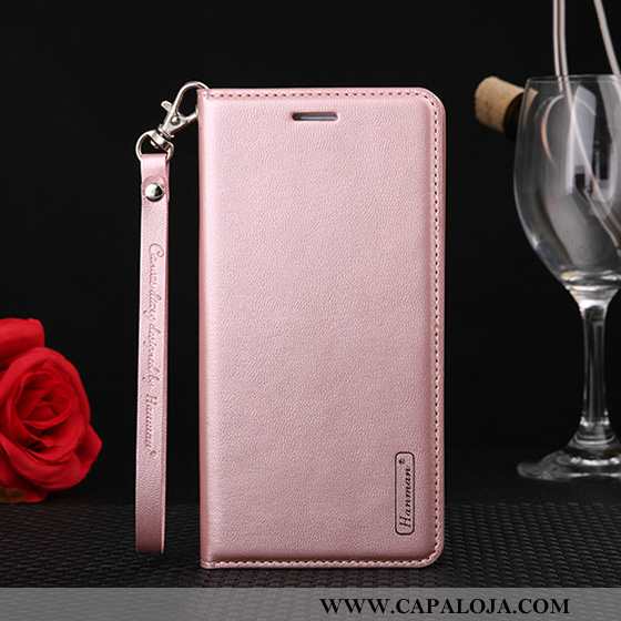 Capa Huawei Y7 2020 Couro Genuíno 2020 Telemóvel Rosa, Capas Huawei Y7 2020 Couro Baratos