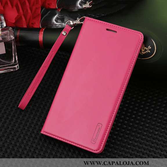 Capa Huawei Y7 2020 Couro Genuíno 2020 Telemóvel Rosa, Capas Huawei Y7 2020 Couro Baratos