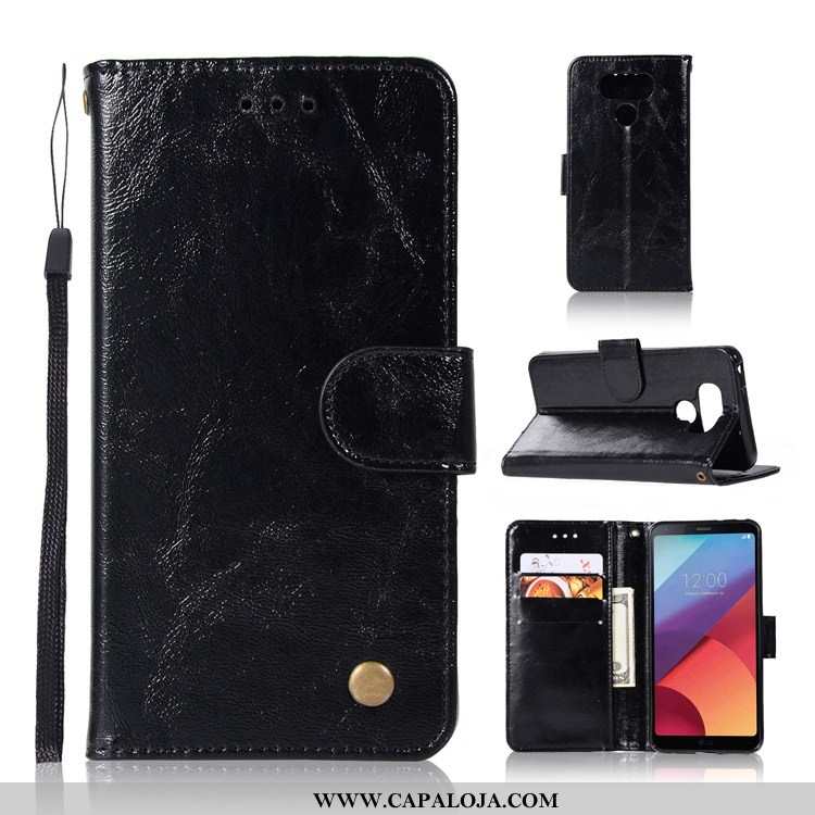 Capa Lg G6 Protetoras Cinza Couro Feminino, Capas Lg G6 Retro Barato