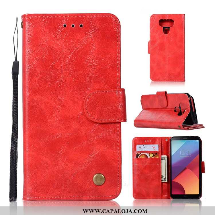 Capa Lg G6 Protetoras Cinza Couro Feminino, Capas Lg G6 Retro Barato