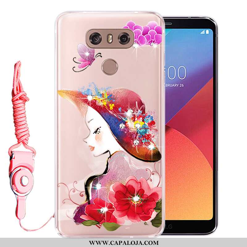 Capa Lg G6 Strass Capas Silicone Protetoras Rosa, Lg G6 Soft Baratas