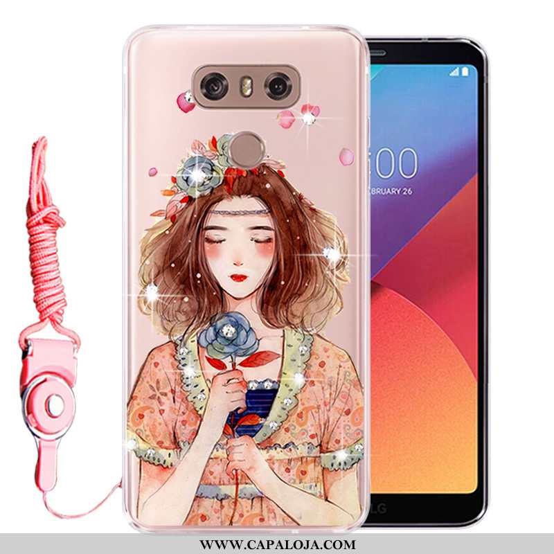 Capa Lg G6 Strass Capas Silicone Protetoras Rosa, Lg G6 Soft Baratas