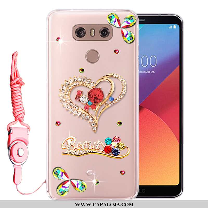 Capa Lg G6 Strass Capas Silicone Protetoras Rosa, Lg G6 Soft Baratas