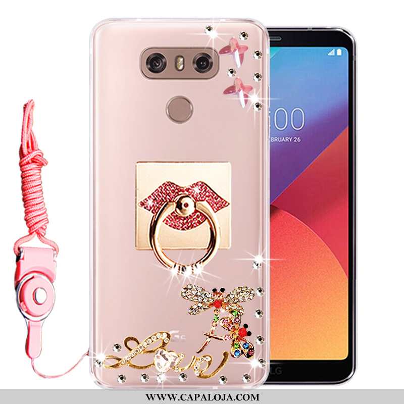 Capa Lg G6 Strass Capas Silicone Protetoras Rosa, Lg G6 Soft Baratas