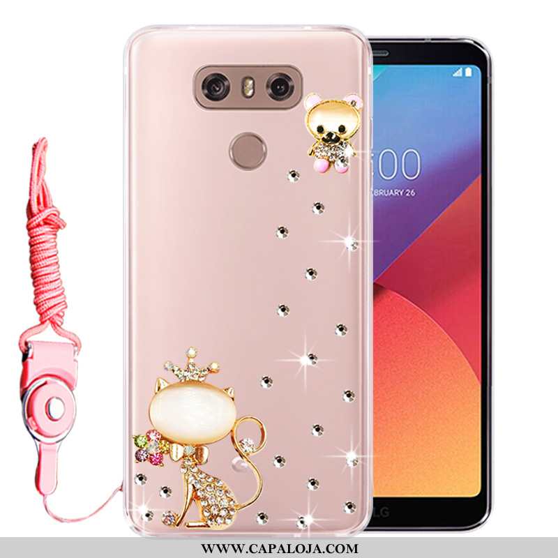 Capa Lg G6 Strass Capas Silicone Protetoras Rosa, Lg G6 Soft Baratas