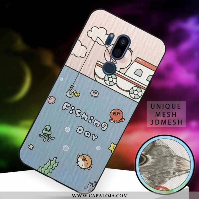 Capa Lg G7 Thinq Desenho Animado Costume Soft Telemóvel Branco, Capas Lg G7 Thinq Fofas Venda