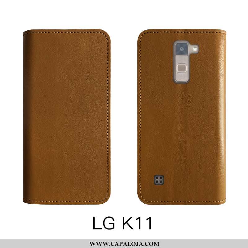 Capa Lg K11 Couro Legitimo Protetoras Utilitario Cases Castanho, Capas Lg K11 Vintage Promoção