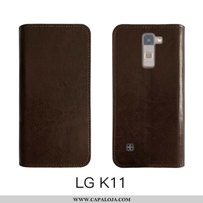 Capa Lg K11 Couro Legitimo Protetoras Utilitario Cases Castanho, Capas Lg K11 Vintage Promoção