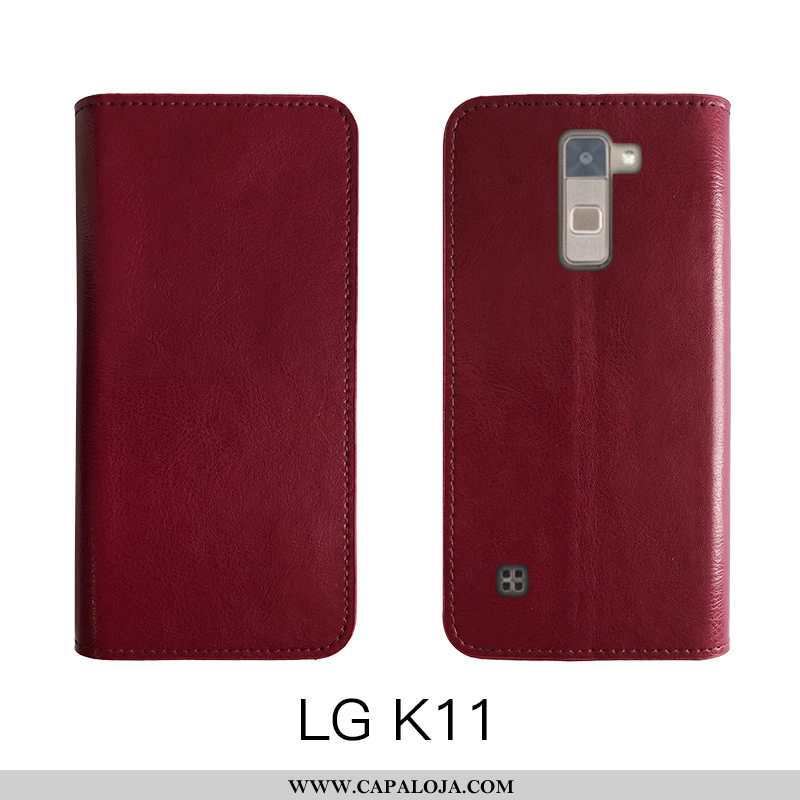 Capa Lg K11 Couro Legitimo Protetoras Utilitario Cases Castanho, Capas Lg K11 Vintage Promoção