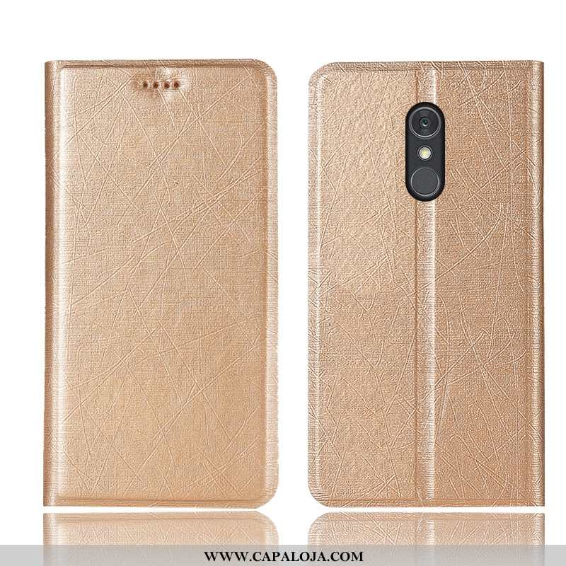 Capa Lg Q Stylus Couro Antiqueda Telemóvel Completa Dourado, Capas Lg Q Stylus Protetoras Venda