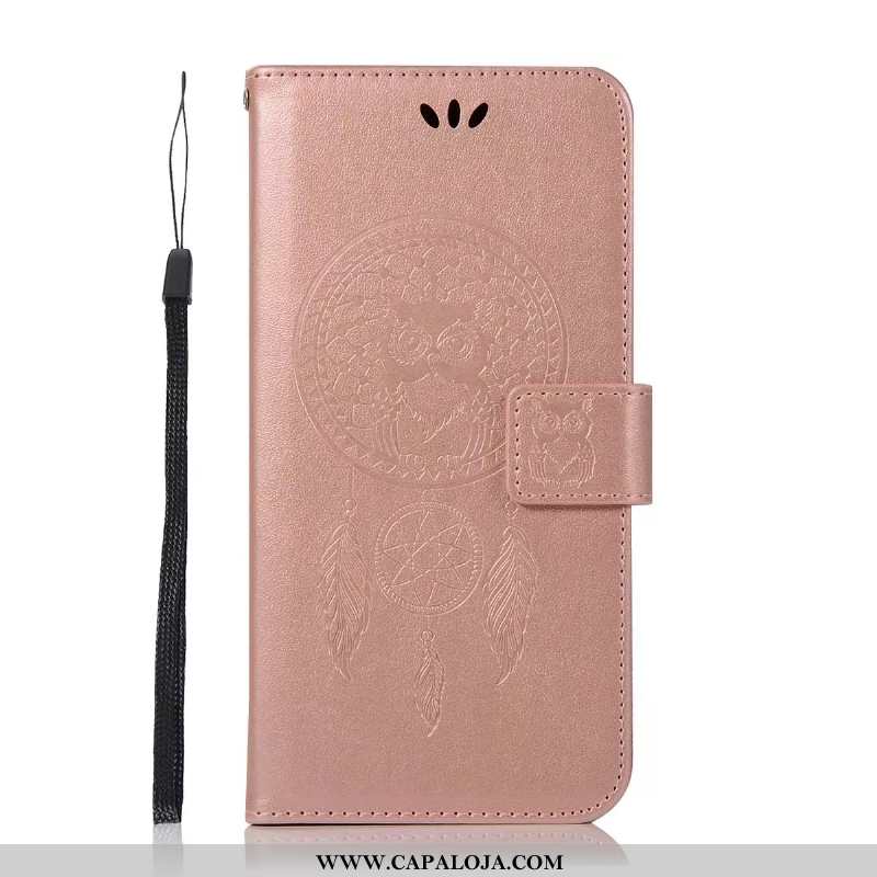 Capa Lg Q6 Couro Cover Feminino Minimalista Rosa, Capas Lg Q6 Tendencia Venda