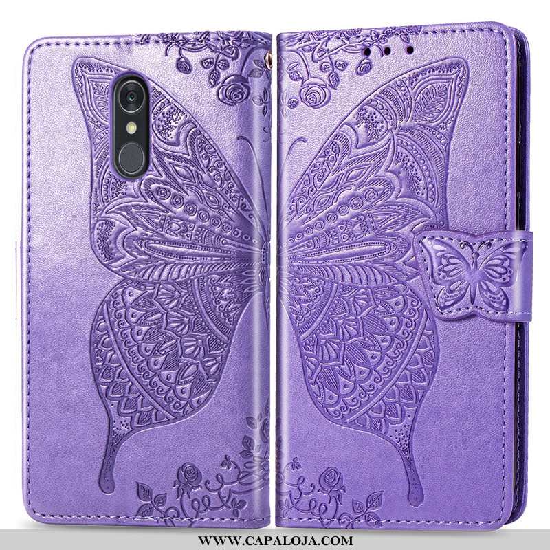 Capa Lg Q7 Bonitos Cordao 2020 Feminino Roxo, Capas Lg Q7 Couro Comprar