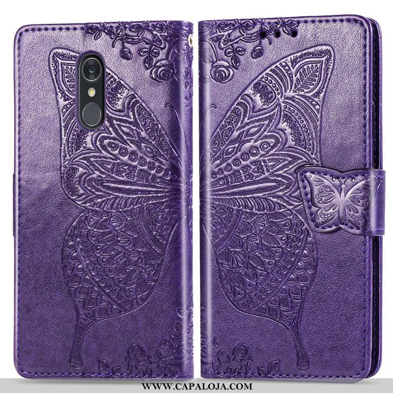 Capa Lg Q7 Bonitos Cordao 2020 Feminino Roxo, Capas Lg Q7 Couro Comprar