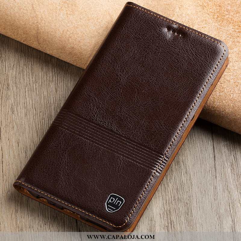 Capa Lg V30 Couro Antiqueda Completa Marrom Castanho, Capas Lg V30 Protetoras Online