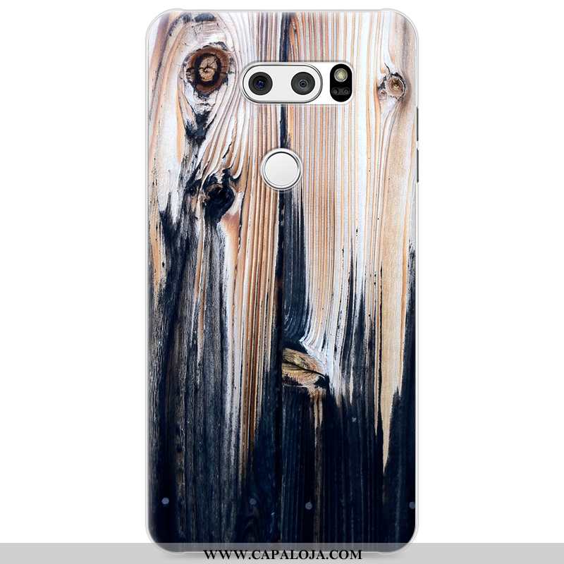 Capa Lg V30 Protetoras Capas Madeira Cinza, Lg V30 Personalizado Baratas