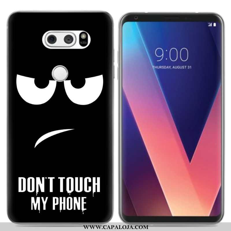 Capa Lg V30 Soft Pequena Criativas Capas Preto, Lg V30 Silicone Promoção