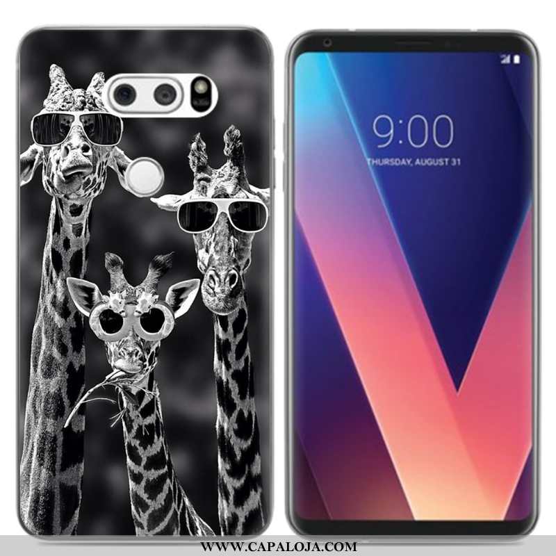 Capa Lg V30 Soft Pequena Criativas Capas Preto, Lg V30 Silicone Promoção