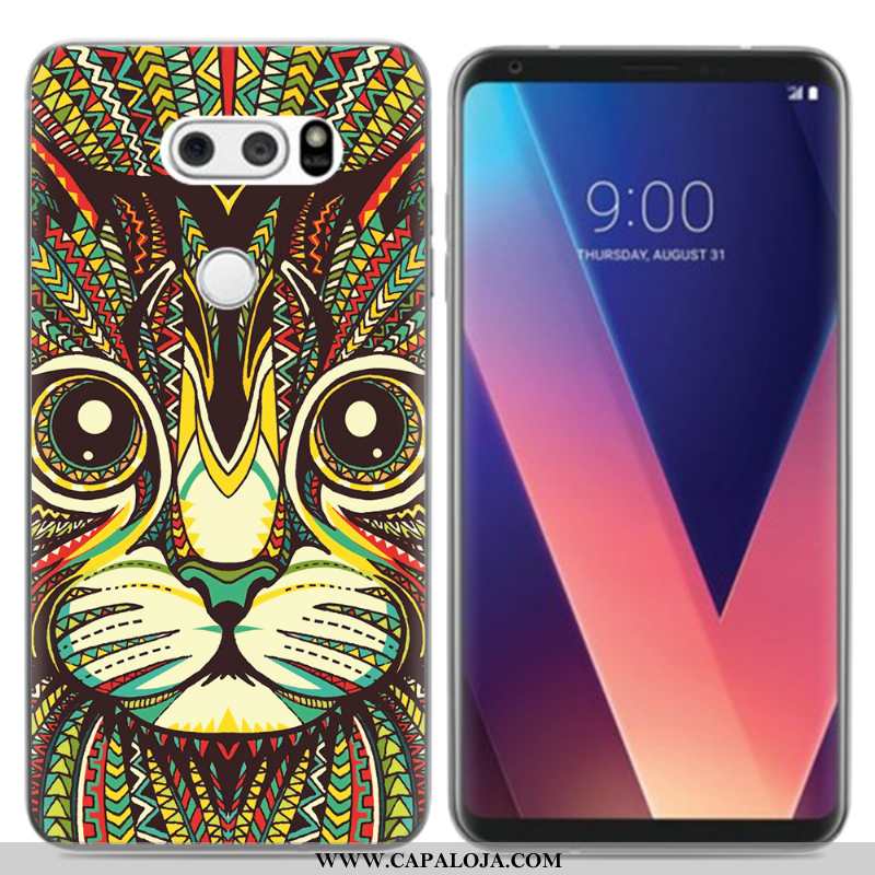 Capa Lg V30 Soft Pequena Criativas Capas Preto, Lg V30 Silicone Promoção