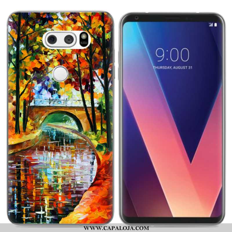 Capa Lg V30 Soft Pequena Criativas Capas Preto, Lg V30 Silicone Promoção