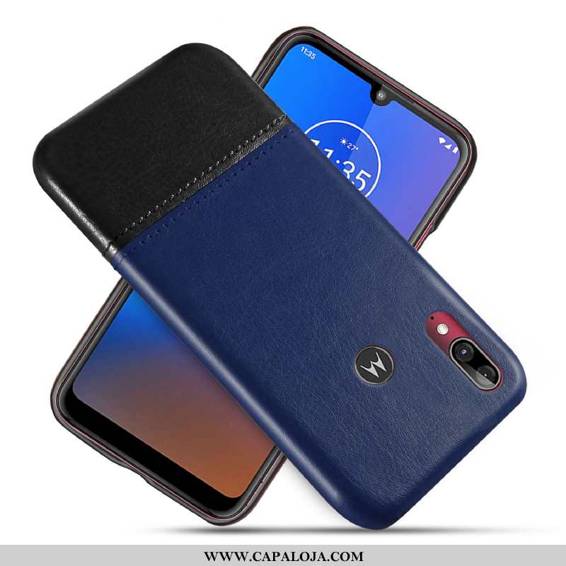 Capa Moto E6 Plus Couro Cases Telemóvel Preto, Capas Moto E6 Plus Protetoras Comprar