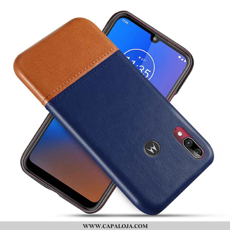 Capa Moto E6 Plus Couro Cases Telemóvel Preto, Capas Moto E6 Plus Protetoras Comprar