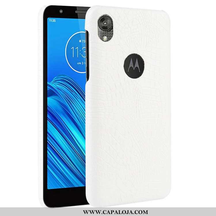 Capa Moto E6 Plus Couro Preto Feminino Capas, Moto E6 Plus Tendencia Barato