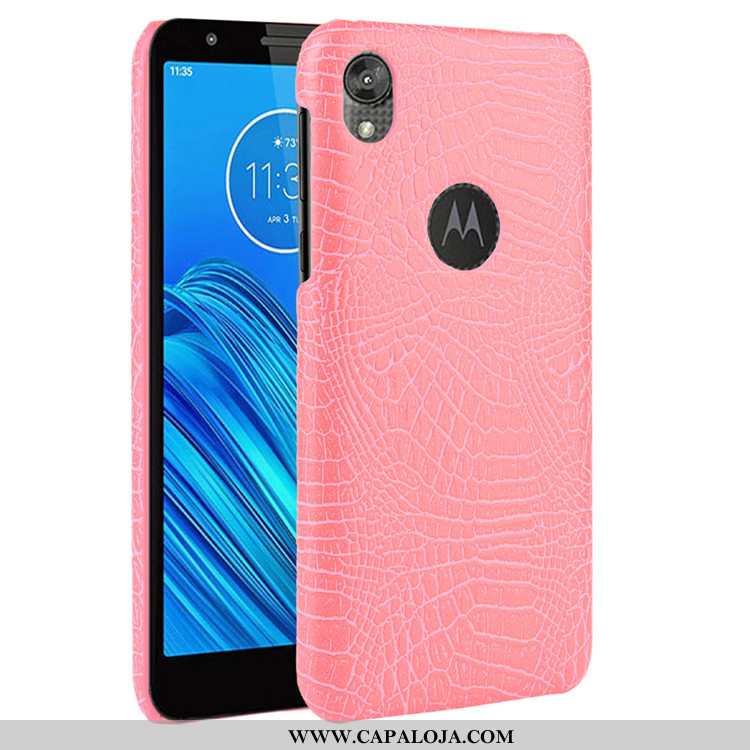 Capa Moto E6 Plus Couro Preto Feminino Capas, Moto E6 Plus Tendencia Barato