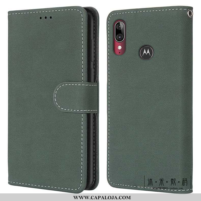 Capa Moto E6 Plus Fosco Capas Telemóvel Cases Verde, Moto E6 Plus Retro Barato