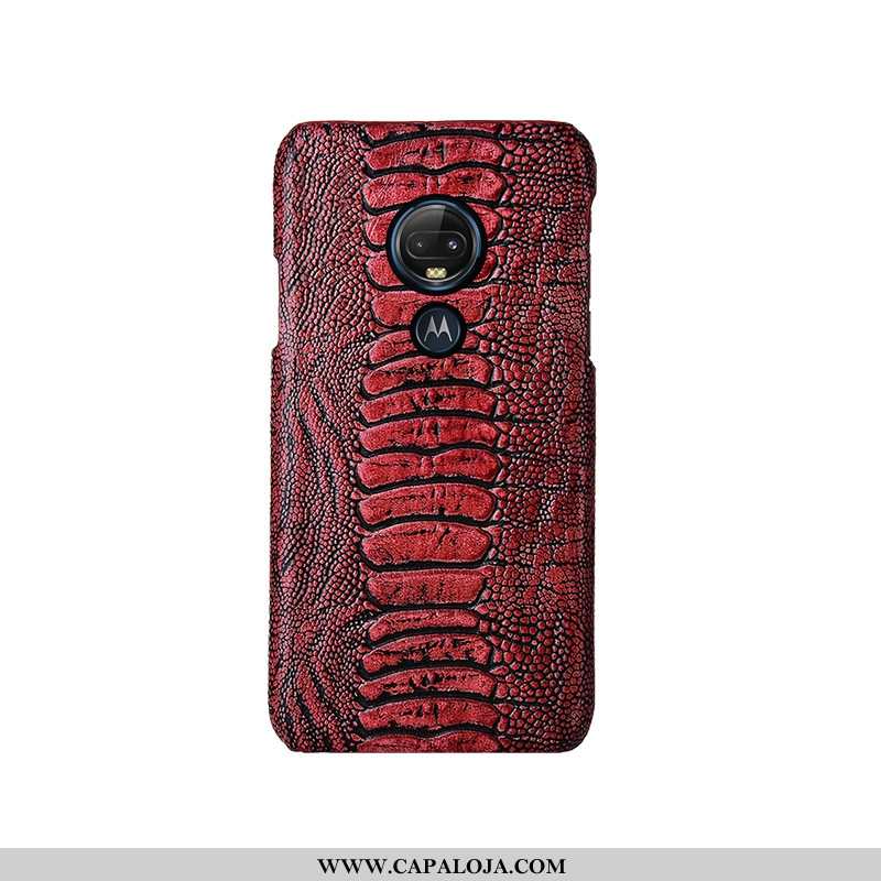 Capa Moto G7 Couro Pássaro Luxo Vermelha Vermelho, Capas Moto G7 Protetoras Comprar