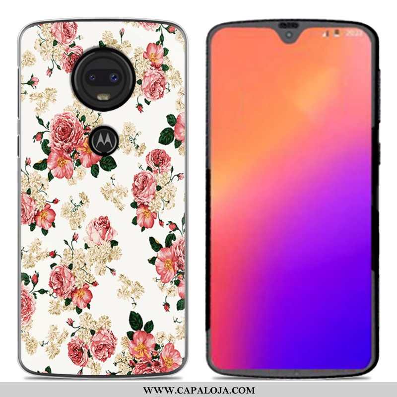 Capa Moto G7 Desenho Animado Nova Capas Personalizado Rosa, Moto G7 Soft Barato