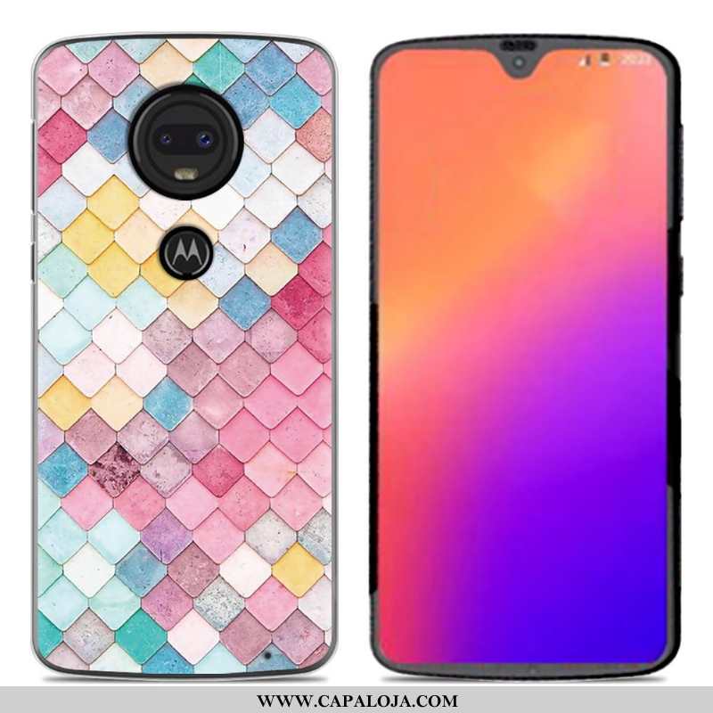 Capa Moto G7 Desenho Animado Nova Capas Personalizado Rosa, Moto G7 Soft Barato