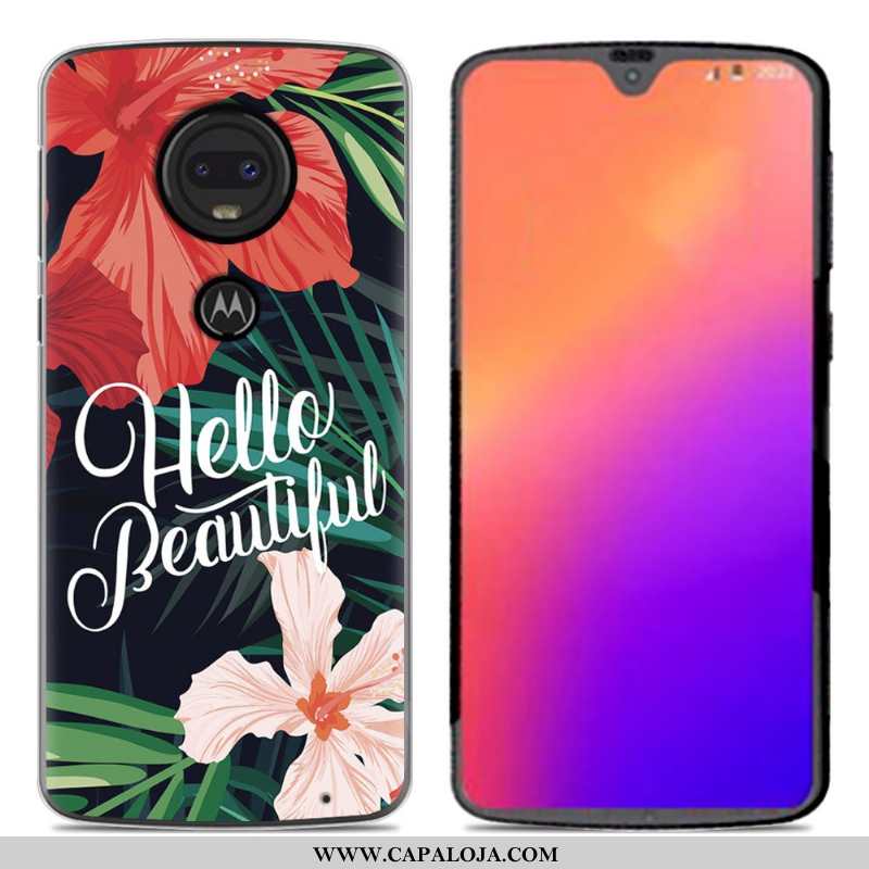 Capa Moto G7 Desenho Animado Nova Capas Personalizado Rosa, Moto G7 Soft Barato