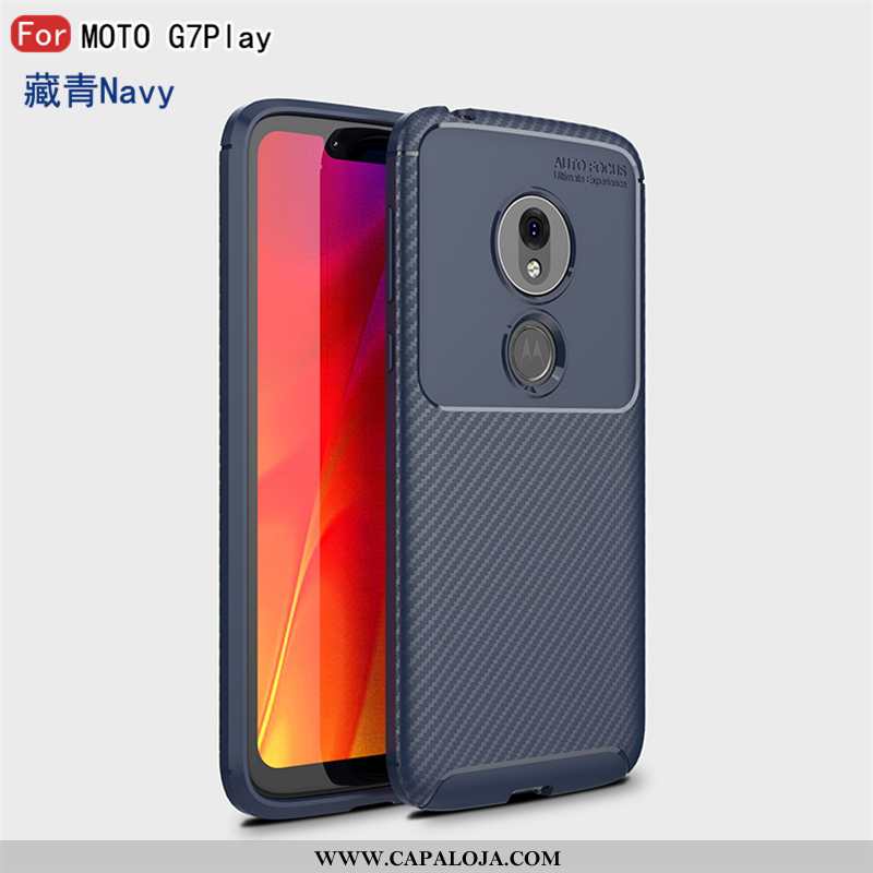 Capa Moto G7 Play Criativas Personalizada Cases Azul Escuro, Capas Moto G7 Play Tendencia Promoção