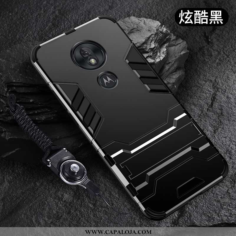 Capa Moto G7 Play Personalizada Antiqueda Suporte Soft Preto, Capas Moto G7 Play Criativas Promoção