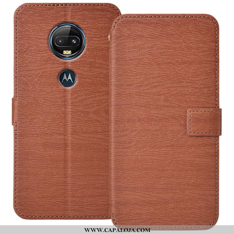 Capa Moto G7 Plus Couro Capas Completa Preto, Moto G7 Plus Protetoras Venda