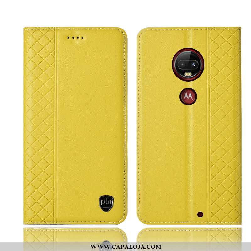 Capa Moto G7 Plus Couro Genuíno Completa Capas Antiqueda Vermelho, Moto G7 Plus Protetoras Online