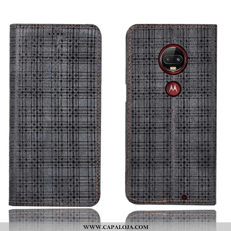 Capa Moto G7 Plus Protetoras Cover Telemóvel Completa Preto, Capas Moto G7 Plus Couro Legitimo Barat