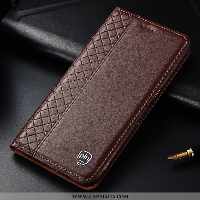 Capa Moto G7 Power Couro Legitimo Laranja Antiqueda Telemóvel, Capas Moto G7 Power Protetoras Barata