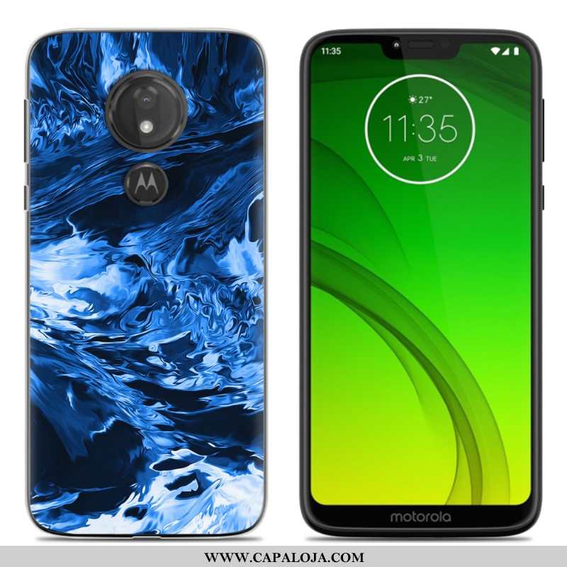 Capa Moto G7 Power Criativas Azul Personalizado Cases, Capas Moto G7 Power Tendencia Baratos