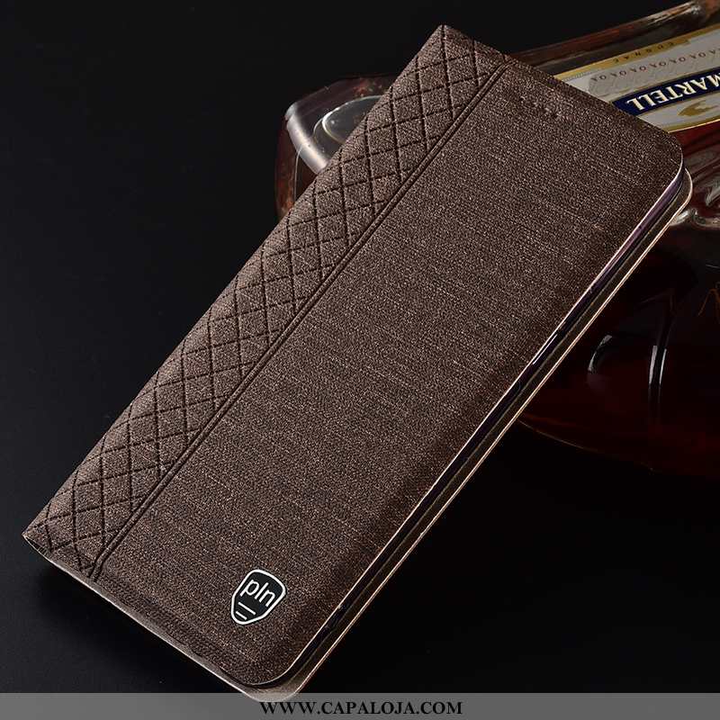 Capa Moto G7 Power Protetoras Antiqueda Capas Telemóvel Castanho, Moto G7 Power Linho Baratas