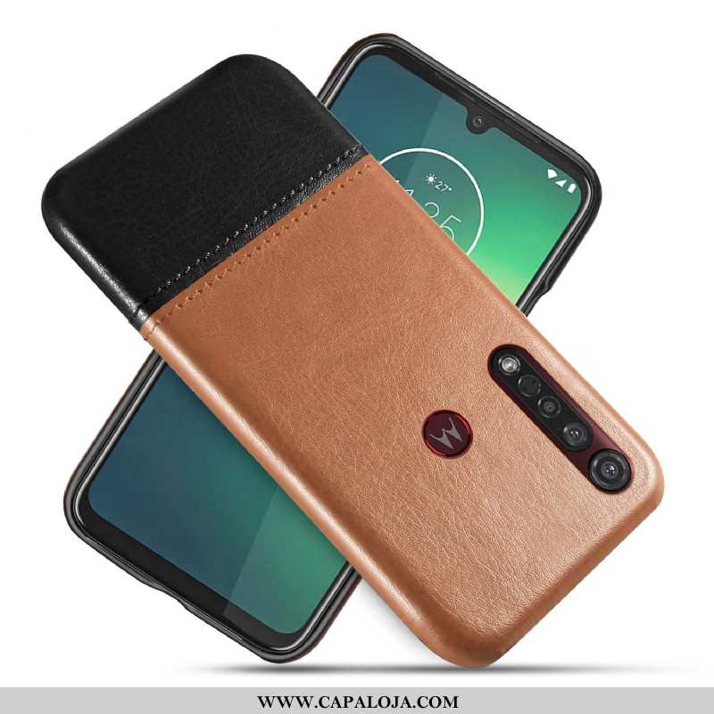 Capa Moto G8 Plus Couro Azul Capas Criativas, Moto G8 Plus Protetoras Online