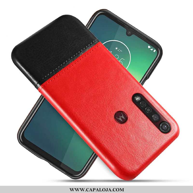 Capa Moto G8 Plus Couro Azul Capas Criativas, Moto G8 Plus Protetoras Online