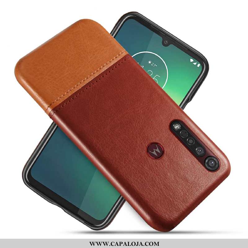 Capa Moto G8 Plus Couro Azul Capas Criativas, Moto G8 Plus Protetoras Online