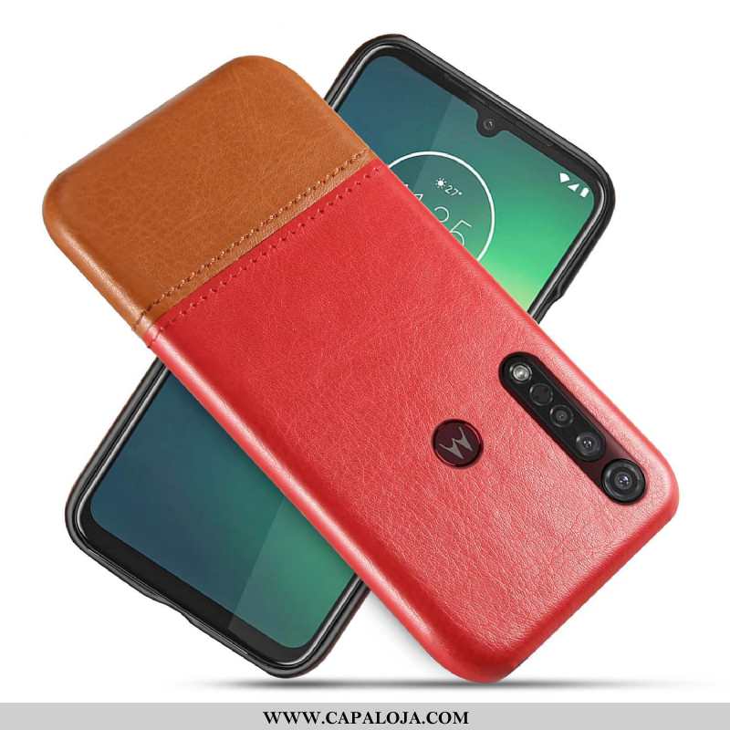 Capa Moto G8 Plus Couro Azul Capas Criativas, Moto G8 Plus Protetoras Online